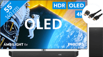 Coolblue Philips 55OLED809 - Ambilight (2024) + Soundbar + Hdmi kabel aanbieding