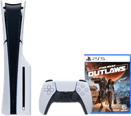 PlayStation 5 Slim Disc Edition + Star Wars Outlaws PlayStation 5 Pro of Slim