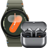 Samsung Galaxy Watch 7 Groen 40mm + Galaxy Buds3 Zwart Hardloop horloge met muziekspeler