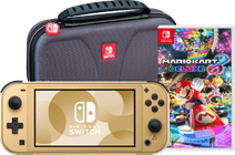 Nintendo Switch Lite Zelda Edition + Mario Kart 8 Deluxe + Beschermhoes Nintendo Switch Lite console