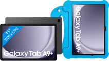 Samsung Galaxy Tab A9 Plus 11 inches 128GB WiFi and 5G Gray + BlueBuilt Kids Cover Blue Tablets for basic use