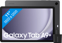 Samsung Galaxy Tab A9 Plus 11 inches 128GB WiFi Gray and 5G + BlueBuilt Book Case Black tablet with at least 128GB storage capacity