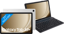 Samsung Galaxy Tab A9 Plus 128GB Wifi Zilver + Just in Case Toetsenbord Hoes QWERTY Android tablet voor het gezin