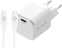 BlueBuilt Power Delivery Charger 20W + USB-C Cable 1.5m Nylon White BlueBuilt chargers with cable