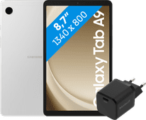 Samsung Galaxy Tab A9 8.7 inches 128GB WiFi Silver + BlueBuilt Charger Samsung Galaxy Tab A9 and Tab A9 Plus