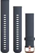 Garmin Siliconen Bandje Blauw/Roségoud 20mm Horlogebandje voor Garmin