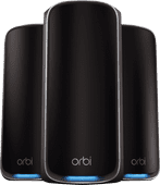 Netgear Orbi 970 Wifi 7 3-pack - Zwart Mesh wifi systeem voor een groot appartement