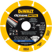 DeWalt Extreme Metal Doorslijpschijf 125x22.23x1.3mm 125 mm diamantschijf