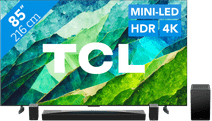 Coolblue TCL QD Mini-Led 85C81B (2024) + soundbar aanbieding