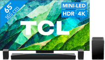 TCL QD Mini-Led 65C81B (2024) + soundbar Tv voor standaard zenders kijken