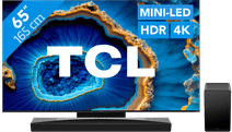 TCL QD Mini-led 65C803 (2023) + soundbar TCL QLED televisie en soundbar bundel