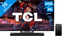 TCL QLED 75C743 (2023) + Soundbar TV for sports