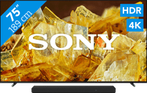 Sony Bravia KD-75X90L (2023) + Soundbar Tv voor standaard zenders kijken