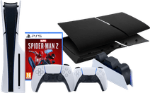 PS5 Slim Disc Edition + Spider-Man 2 + Covers Black + Extra Controller + Charging Dock PlayStation 5