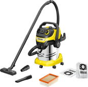 Karcher WD 5 P S V-25/5/22 + Karcher Stofzuigerzak voor WD 4/5/6 (4x) Bouwstofzuiger voor grote klussen