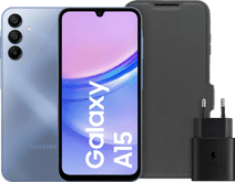 Samsung Galaxy A15 128GB Blauw 4G + Accessoirepakket Smartphone bundel