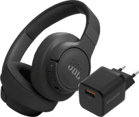 JBL Tune 770NC Zwart + BlueBuilt Quick Charge Oplader met Usb A Poort 18W Zwart JBL draadloze koptelefoon
