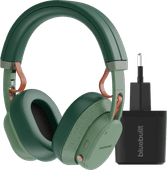 Fairbuds XL Green + BlueBuilt Quick Charge Charger with USB-A headphones for at the office