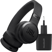 JBL Live 670NC Black + BlueBuilt Quick Charge Charger with USB-A Port Spatial audio headphones