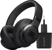 JBL Live 770NC Black + BlueBuilt Quick Charge Charger with USB-A Port Spatial audio headphones