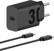 Motorola Power Delivery Oplader 30W Zwart + Usb C Kabel 1m Zwart Kunststof Samsung Galaxy A51 oplader