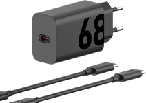 Motorola Power Delivery Oplader 68W Zwart + Usb C Kabel 1m Zwart Kunststof Samsung S24 oplader