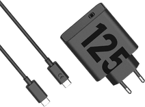 Motorola Power Delivery Oplader 125W Zwart + Usb C Kabel 1m Zwart Kunststof Samsung S24 oplader