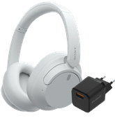 Sony WH-CH720N White + BlueBuilt Quick Charge Charger with USB-A Port 18W Black Sony noise-canceling headphones
