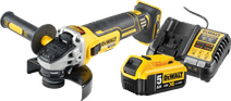 DeWalt DCG405NT-XJ 5.0Ah Battery Starter Kit Angle grinder without battery