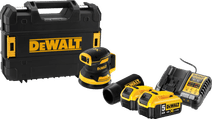 DeWalt DCW210NT-XJ 5,0 Ah Accu (2x) Starterspakket Schuurmachine met stofafzuiging