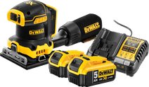 DeWalt DCW200NT-XJ 5,0 Ah Accu (2x) Starterspakket Handpalmschuurmachine