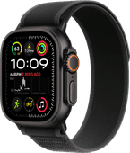 Apple Watch Ultra 2 4G 49mm Zwart Trail Band Zwart M/L Smartwatch voor iOS