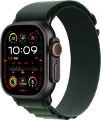 Apple Watch Ultra 2 4G 49mm Zwart Alpine Band Groen S Smartwatch voor iOS