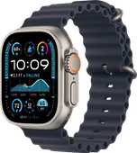 Coolblue Apple Watch Ultra 2 4G 49mm Zilver Ocean Band Blauw aanbieding