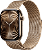 Coolblue Apple Watch Series 10 4G 46mm Titanium Goud Milanese Band M/L aanbieding