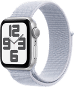 Apple Watch SE 2024 40mm Silver Sport Watch Strap Apple Watch and AirPods