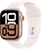 Apple Watch Series 10 42mm Roségoud Sportband M/L Smartwatch voor iOS