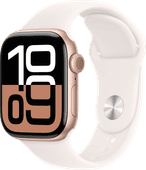 Coolblue Apple Watch Series 10 42mm Roségoud Sportband S/M aanbieding