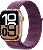 Apple Watch Series 10 4G 42mm Roségoud Sport Loop Smartwatch voor iOS