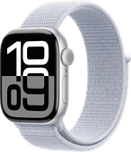 Coolblue Apple Watch Series 10 4G 42mm Zilver Sport Loop aanbieding