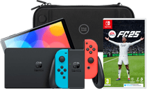 Nintendo Switch OLED Blauw/Rood + EA Sports FC 25 + BlueBuilt Beschermhoes Nintendo Switch OLED