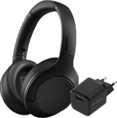 Philips TAH8506 Black + BlueBuilt Quick Charge Charger with USB-A Port 18W Black headphones for at the office