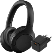 Philips TAH8506 Black + BlueBuilt Quick Charge Charger with USB-A Port 18W Black headphones for at home