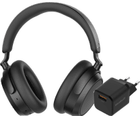 Sennheiser Accentum Plus Zwart + BlueBuilt Quick Charge Oplader met Usb A Poort 18W Zwart Koptelefoon voor thuis