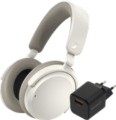 Sennheiser Accentum Wireless Wit + BlueBuilt Quick Charge Oplader Usb A Poort 18W Zwart Sennheiser hoofdtelefoon