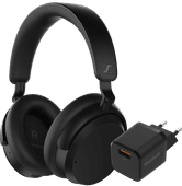 Sennheiser Accentum Wireless Zwart + BlueBuilt Quick Charge Oplader met Usb A Poort 18W Sennheiser hoofdtelefoon