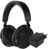 SenSennheiser Accentum Wireless Zwart + BlueBuilt Quick Charge Oplader met Usb A Poort 18W Koptelefoon voor onderweg