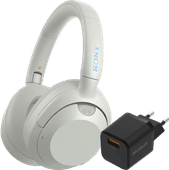 Sony ULT Wear White + BlueBuilt Quick Charge Charger with USB-A Port 18W Black wired headphones