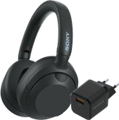 Coolblue Sony ULT Wear Zwart + BlueBuilt Quick Charge Oplader met Usb A Poort 18W Zwart aanbieding