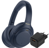 Sony WH-1000XM4 Blauw + BlueBuilt Quick Charge Oplader met Usb A Poort 18W Zwart Koptelefoon in onze winkel